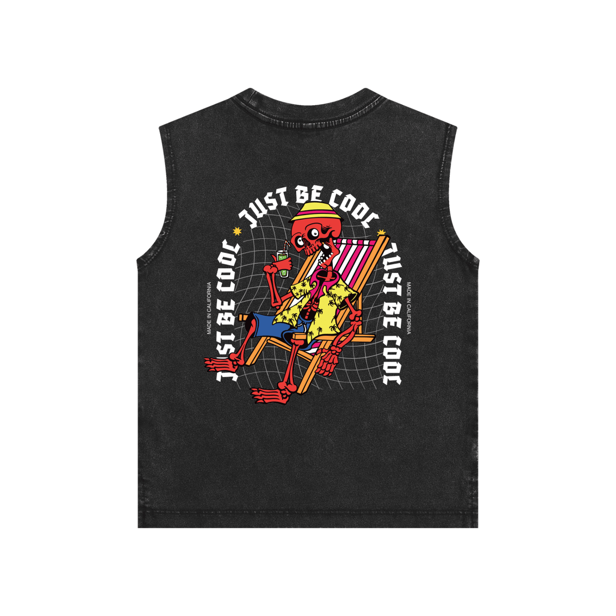 Skeleton Dude — Snow Washed Kids' Tank