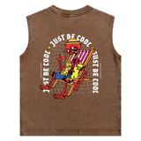 Skeleton Dude — Snow Washed Kids' Tank - Tubular
