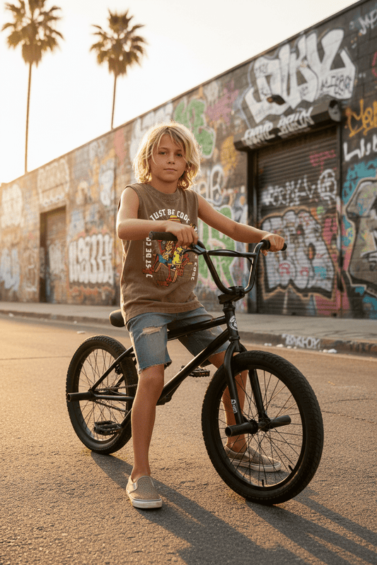 Skeleton Dude — Snow Washed Kids' Tank - Tubular