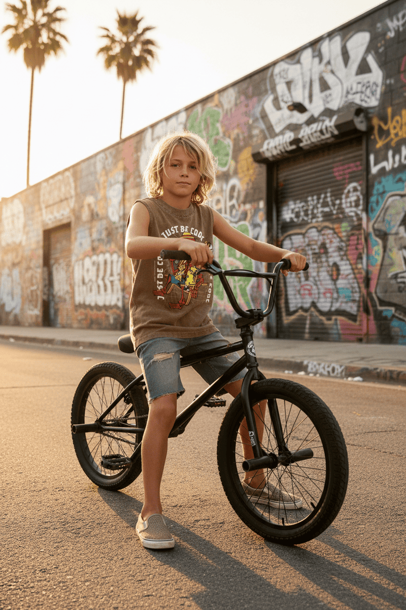 Skeleton Dude — Snow Washed Kids' Tank - Tubular