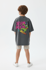Grom Mode 'Sue - Nami' — Snow Washed Kids' T-Shirt - Tubular