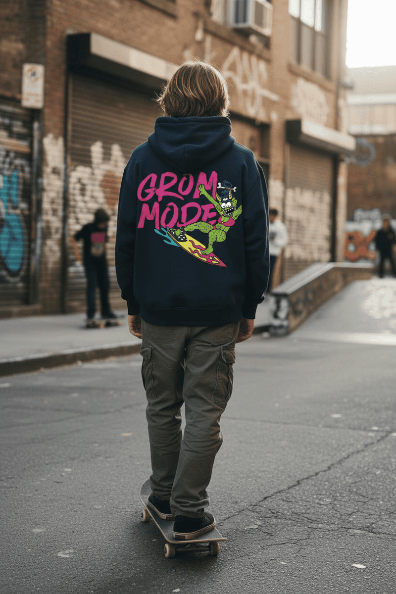 Grom Mode 'Sue-Nami' — Kids' Cozy Hoodie - Tubular