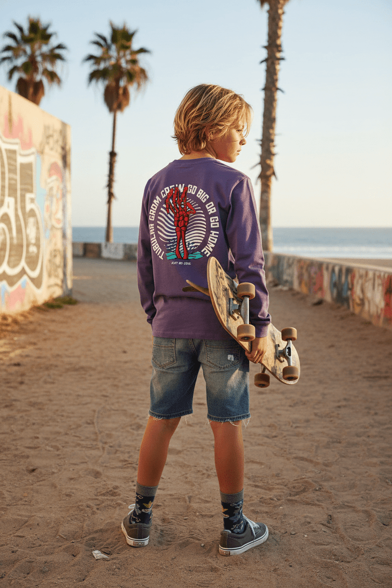 Just Be Cool — Kids' Drop Shoulder Long Sleeve - Tubular