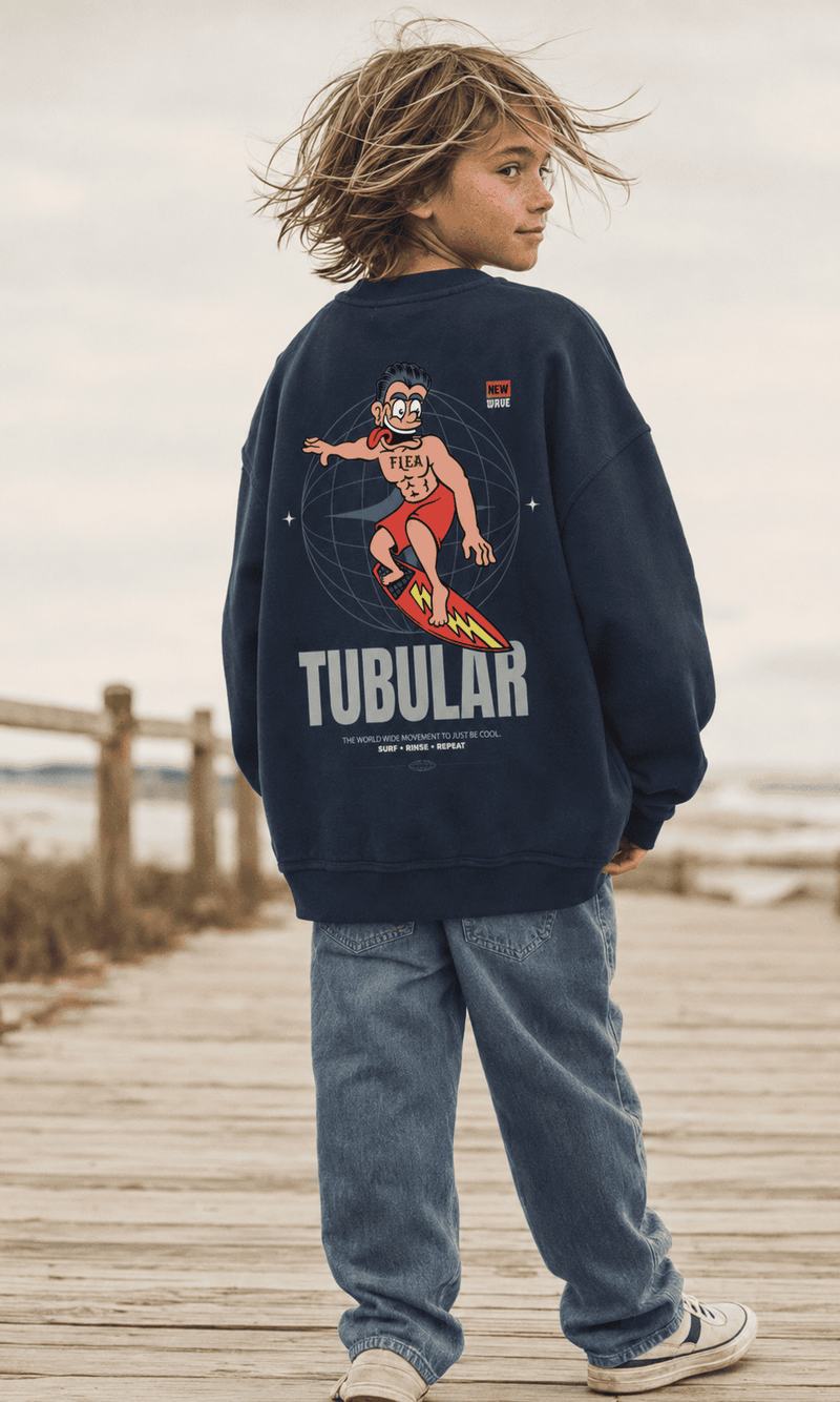 Flea's World 'Dark' — Kids' Cozy Crewneck Sweatshirt - Tubular