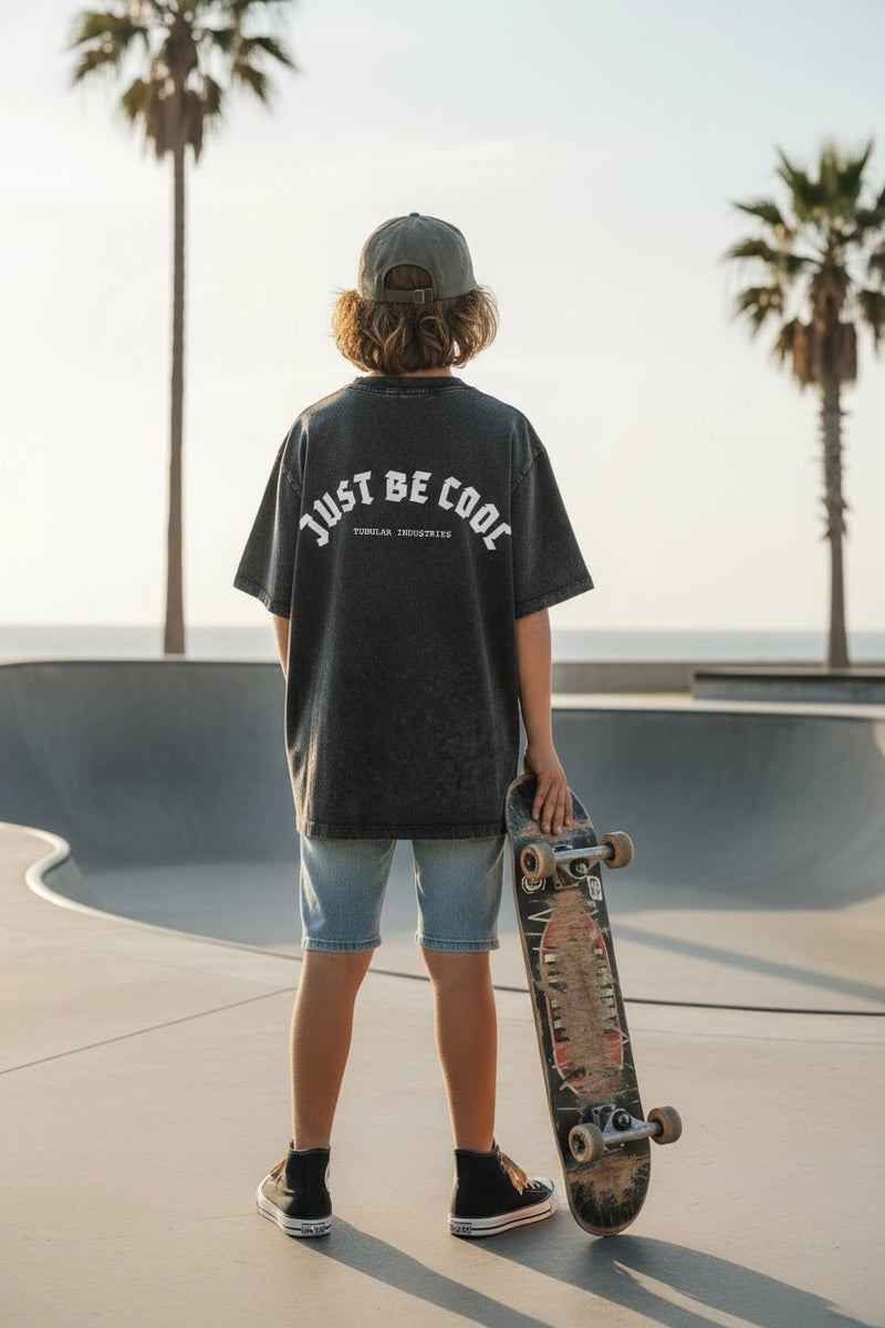 JUST BE COOL - Snow Washed Kids' T-Shirt - Tubular