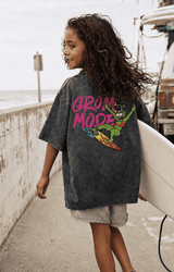 Grom Mode 'Sue-Nami' — Snow Washed Kids' T-Shirt - Tubular