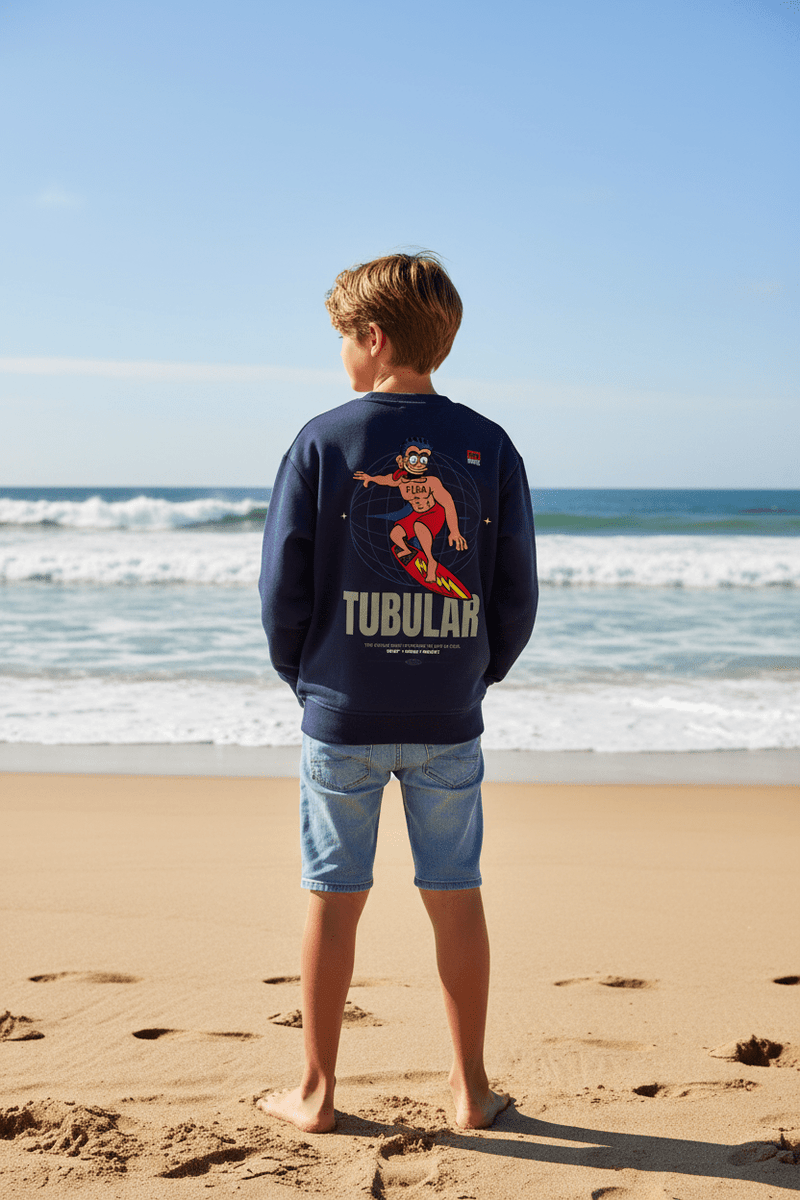 Flea's World 'Dark' — Kids' Cozy Crewneck Sweatshirt - Tubular