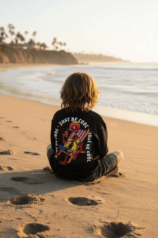 Skeleton Dude — Kids' Cozy Crewneck Sweatshirt - Tubular
